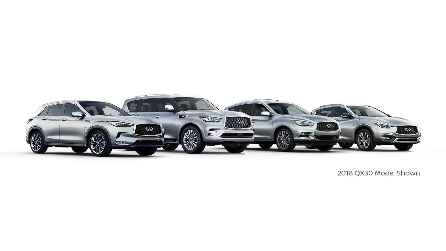 INFINITI USA SUV and Crossover lineup: QX30, QX60, QX80, QX50